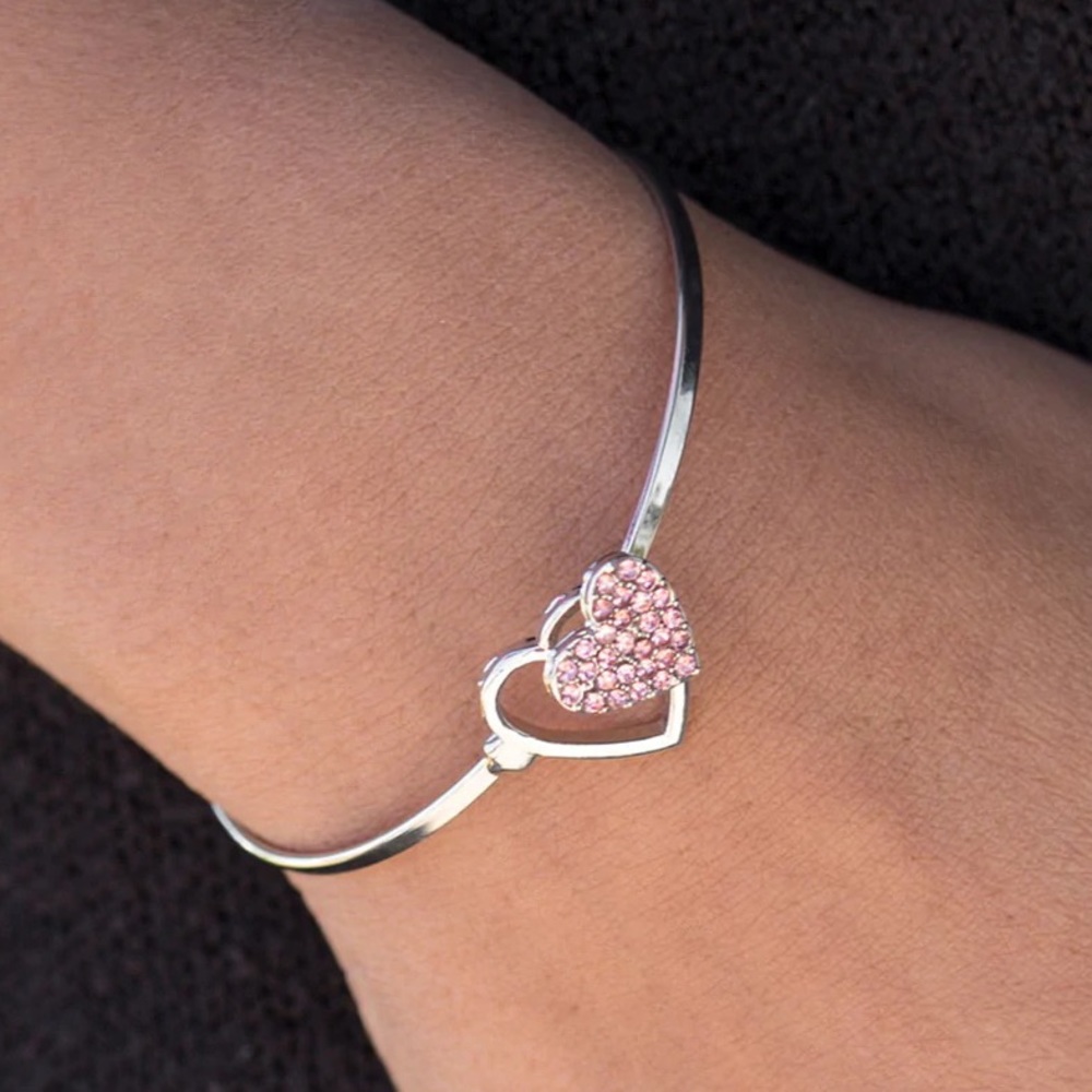 Valentine Vixen Pink Heart Dainty Bracelet